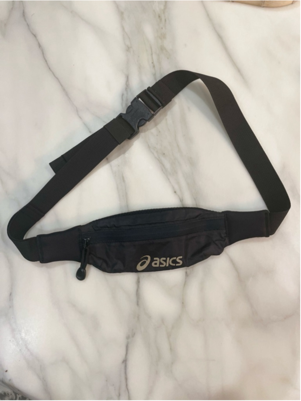 ASICS Black Running Cycling Belt Bag Retro